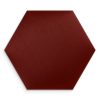 Panel Tapicerowany Tkanina welurowa Heksagon Bordowy - Thumbnail Image 1
