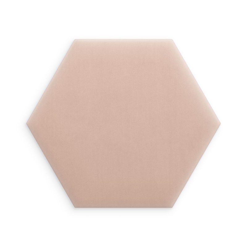 Panel Tapicerowany Magic Velvet Heksagon Pudrowy róż