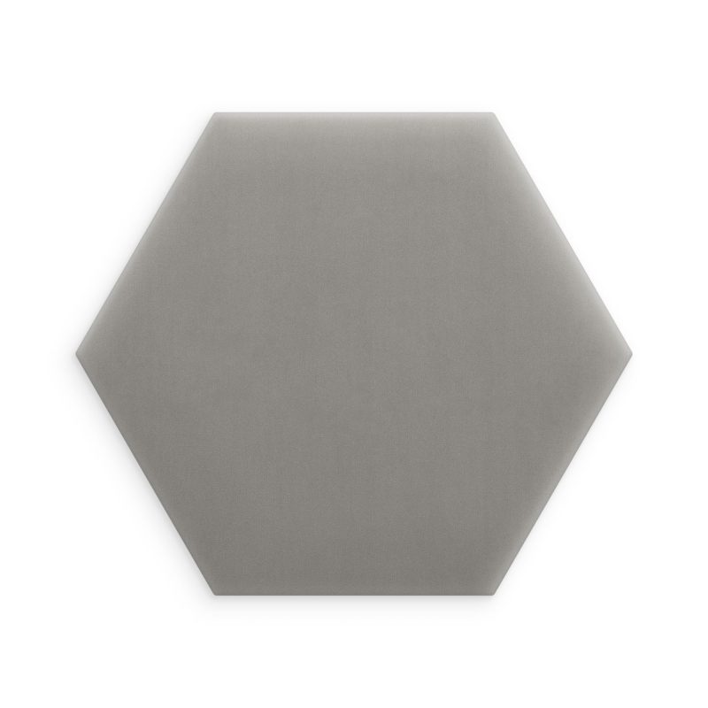 Panel Tapicerowany Magic Velvet Heksagon Szary