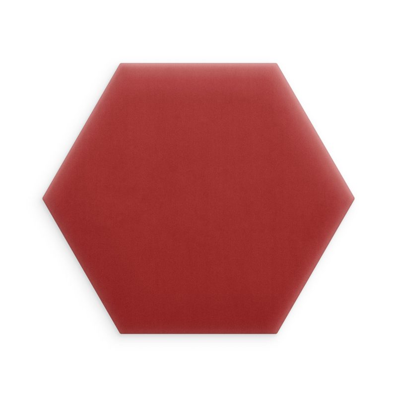 Panel Tapicerowany Magic Velvet Heksagon Czerwony
